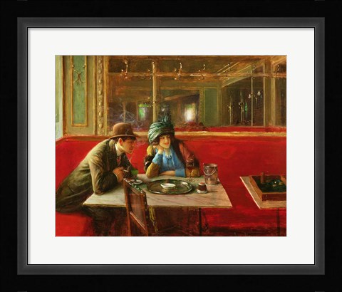 Framed At the Cafe Print