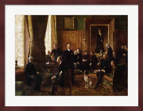 Framed Salon of the Countess Potocka, 1887 Print