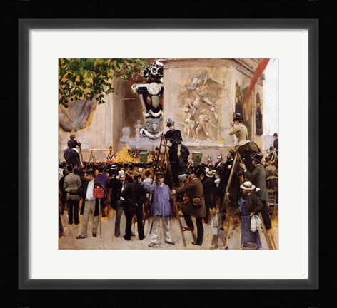 Framed Funeral of Victor Hugo Print