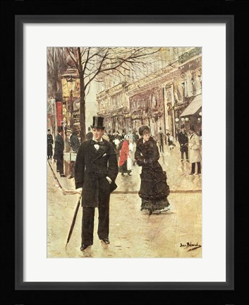 Framed On the Boulevard Print