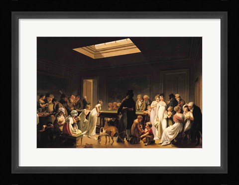 Framed Game of Billiards, 1807 Print