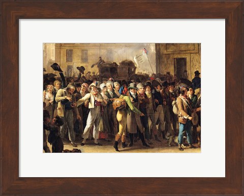 Framed Conscripts of 1807 Marching Past the Gate of Saint-Denis Print