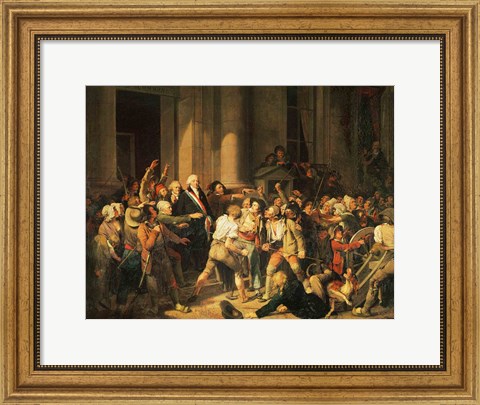 Framed Act of Courage of Monsieur Defontenay, Mayor of Rouen Print