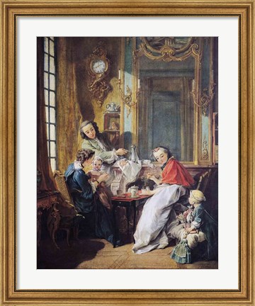 Framed Afternoon Meal, 1739 Print