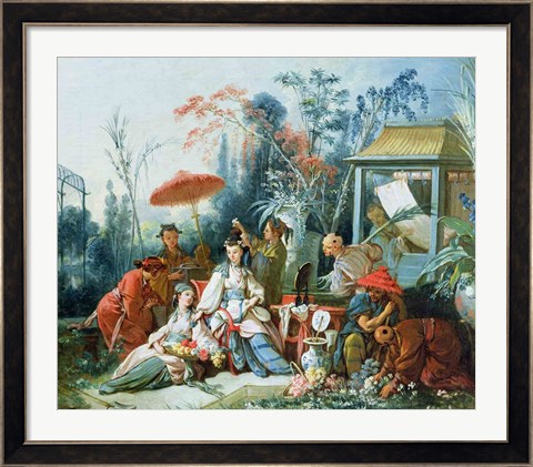 Framed Chinese Garden, c.1742 Print