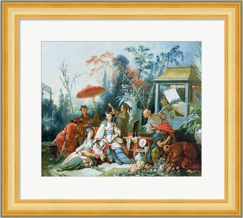 Framed Chinese Garden, c.1742 Print
