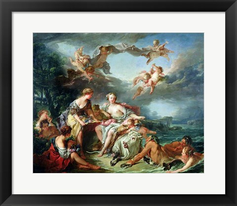 Framed Rape of Europa, 1747 Print
