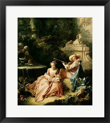 Framed Music Lesson, 1749 Print