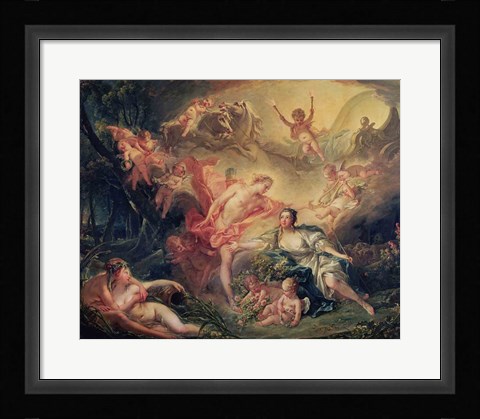 Framed Apollo Revealing his Divinity to the Shepherdess Isse, 1750 Print