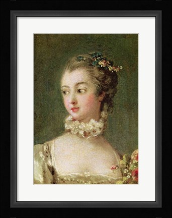 Framed Madame de Pompadour - detail Print