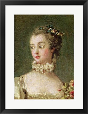Framed Madame de Pompadour - detail Print