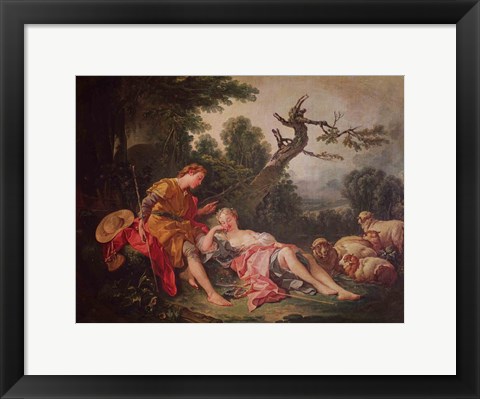 Framed Sleeping Shepherdess Print