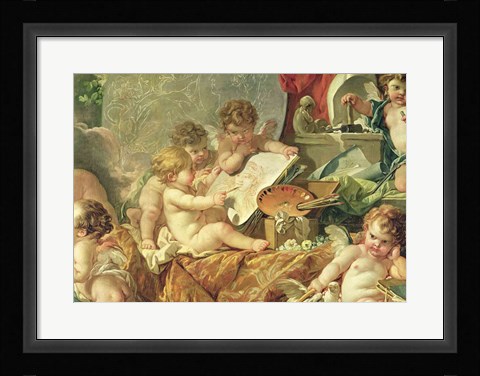 Framed Genius Teaching the Arts, 1761 - detail Print