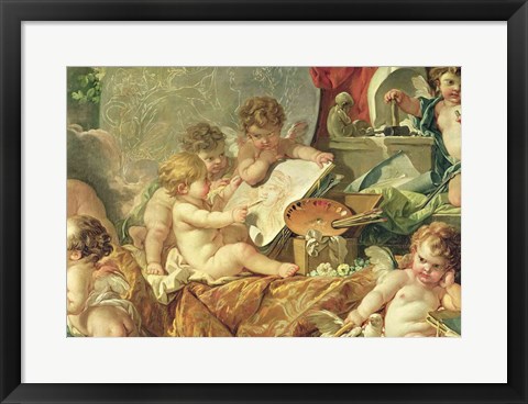 Framed Genius Teaching the Arts, 1761 - detail Print