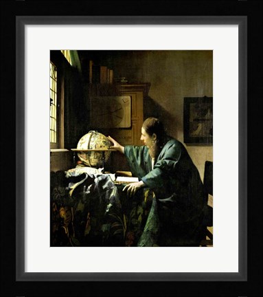 Framed Astronomer, 1668 Print