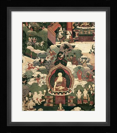 Framed Life of Buddha Sakymuni Print