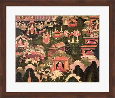 Framed Parinirvana and the Death of Buddha Print