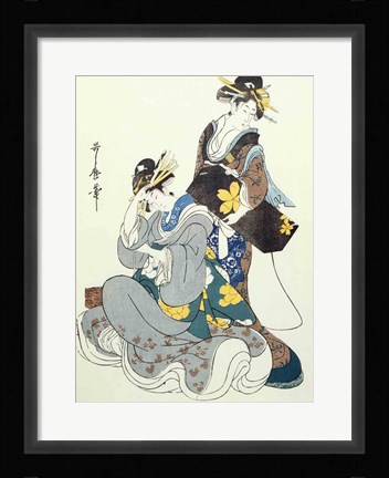 Framed Two Female Figures Print