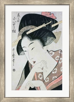 Framed Bust portrait of the heroine Kioto of the Itoya Print