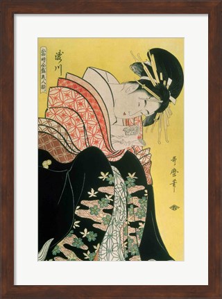 Framed Takigawa from the Tea-House, Ogi Print