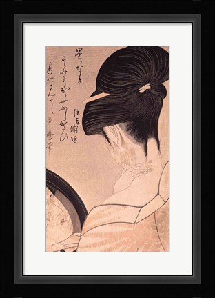 Framed Woman Putting on Make-up Print