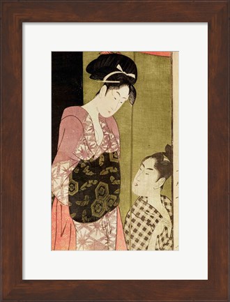 Framed Man Painting a Woman Print