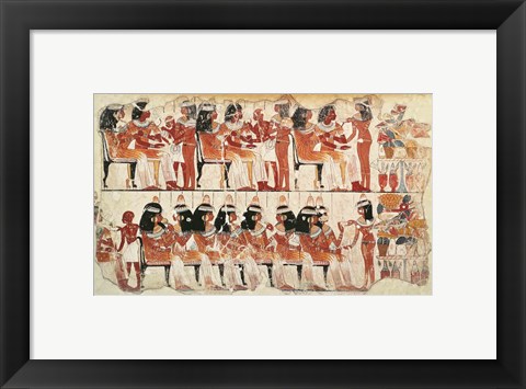 Framed Banquet scene, from Thebes Print