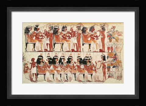 Framed Banquet scene, from Thebes Print
