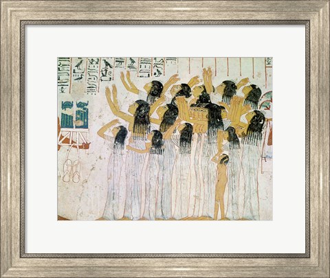 Framed Weeping Women in a Funeral Procession Print