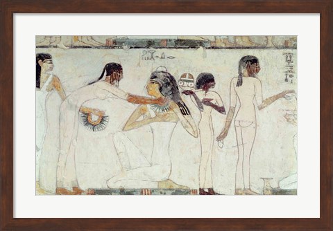 Framed Toilet of Noblewomen, from the Tomb of Rekhmire Print