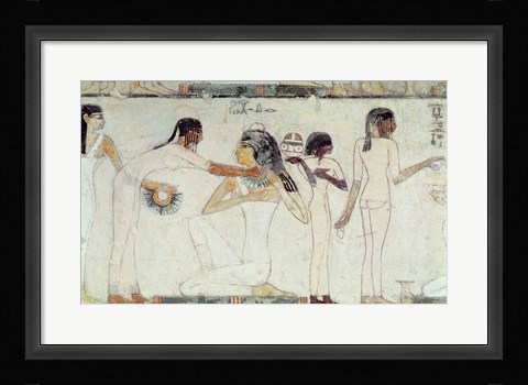 Framed Toilet of Noblewomen, from the Tomb of Rekhmire Print