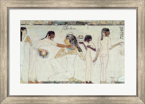 Framed Toilet of Noblewomen, from the Tomb of Rekhmire Print