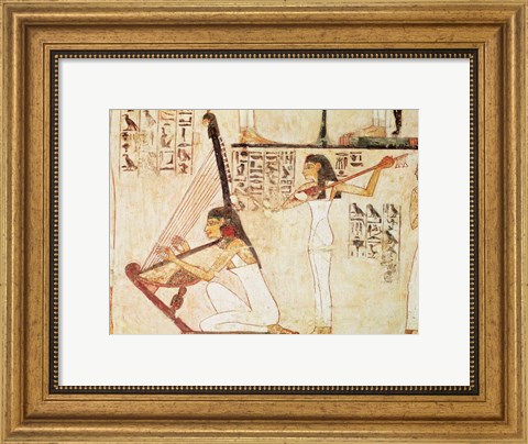 Framed Two Musicians, from the Tomb of Rekhmire Print