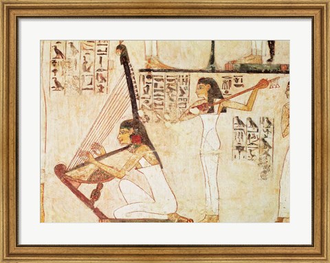 Framed Two Musicians, from the Tomb of Rekhmire Print