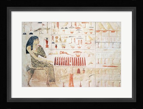 Framed Stela of Princess Nefertiabet Print