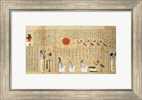 Framed Mythological papyrus of Imenemsaouf Print