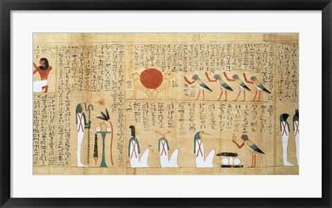 Framed Mythological papyrus of Imenemsaouf Print