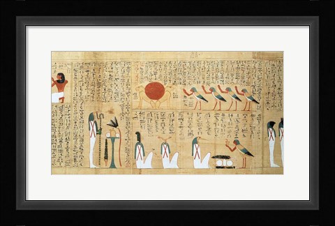 Framed Mythological papyrus of Imenemsaouf Print