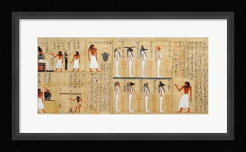 Framed Mythological papyrus of Imenemsaouf Print