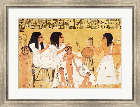 Framed dead, their family and their servants, from the Tomb of Ankerkhe Print