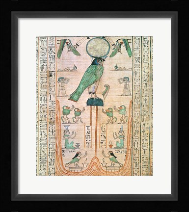 Framed Adoration of the Rising Sun in the Form of the Falcon Re-Horakhty Print
