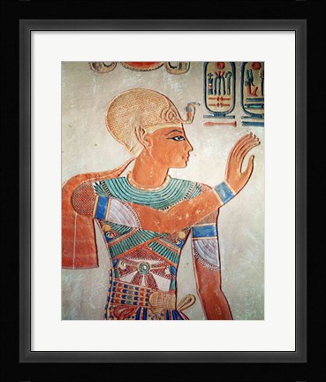 Framed Portrait of Ramesses III Print