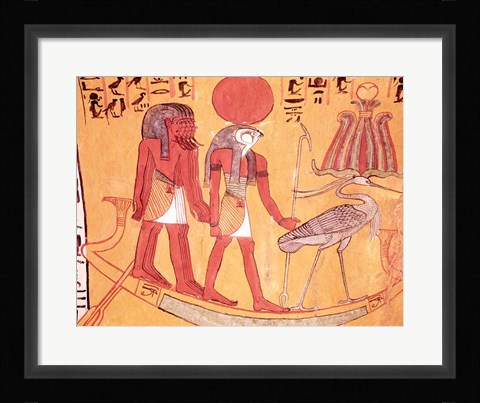 Framed Solar barque with Re-Horakhty Print