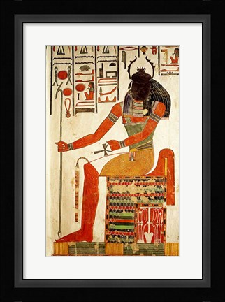 Framed god, Khepri Print
