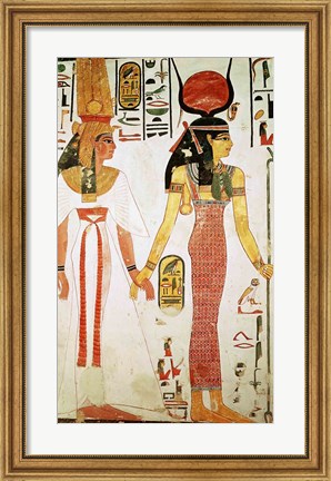 Framed Isis and Nefertari, from the Tomb of Nefertari Print