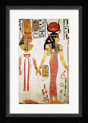 Framed Isis and Nefertari, from the Tomb of Nefertari Print