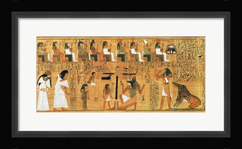 Framed Weighing of the Heart against the Feather of Truth Print