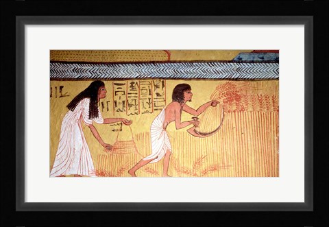 Framed Detail of a harvest scene on the East Wall Print