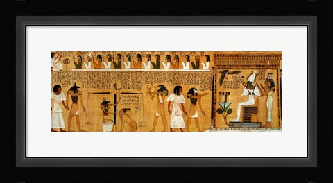 Framed Weighing of the Heart against Maat's Feather of Truth Print