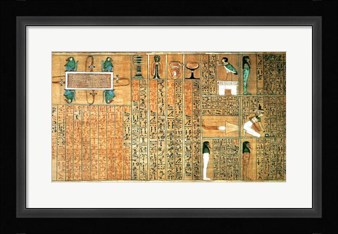 Framed Detail depicting the deceased and his Ba Print